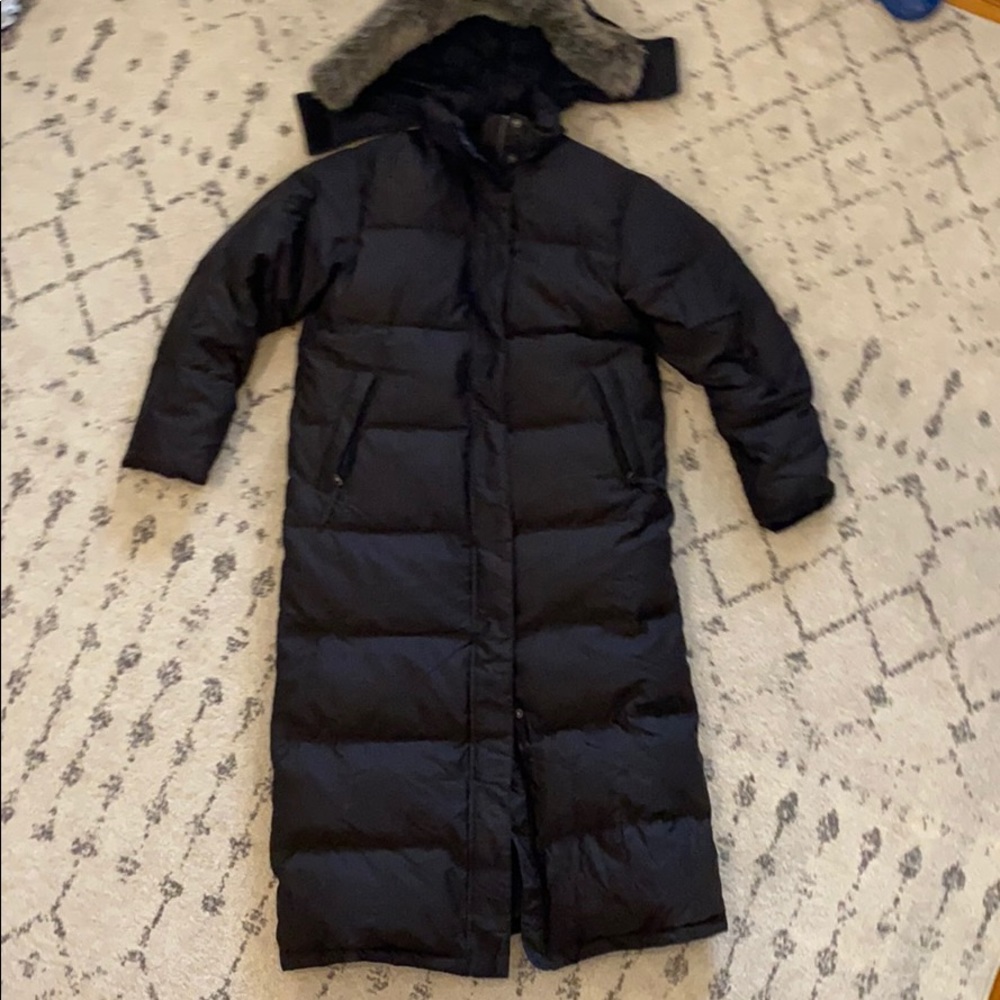 LLBean down coat, extra long